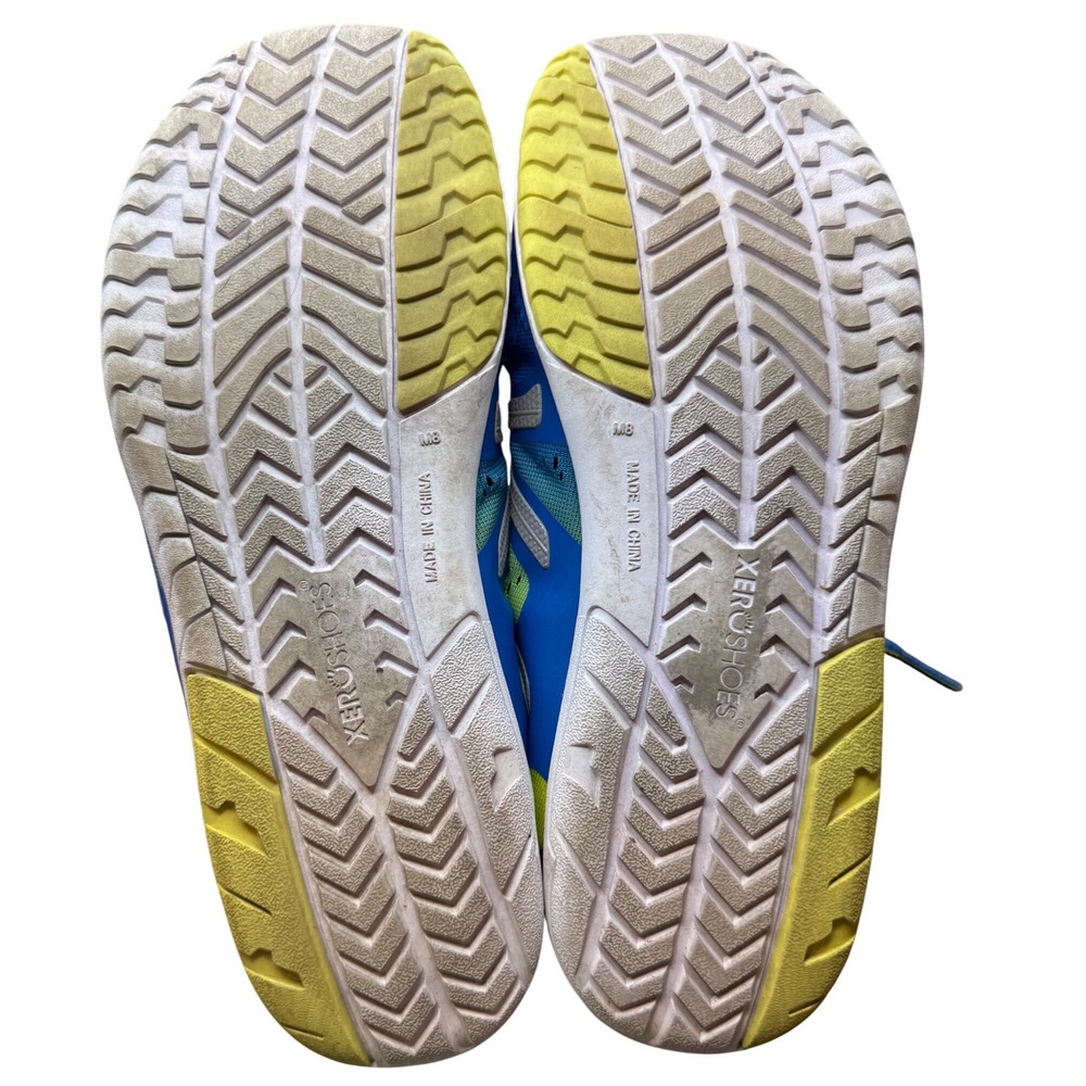Xero Shoes HFS Mens Road Running Shoes Blue Yellow Minimalist Barefoot Size 8 - Picture 9 of 11